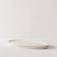 Oval Serving Tray, Stoneware