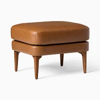 Auburn Leather High-Back Chair Ottoman | West Elm