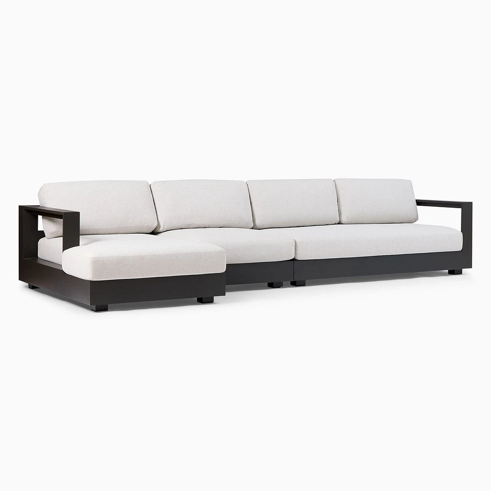 Telluride Aluminum Outdoor 3-Piece Chaise Sectional (148") | West Elm