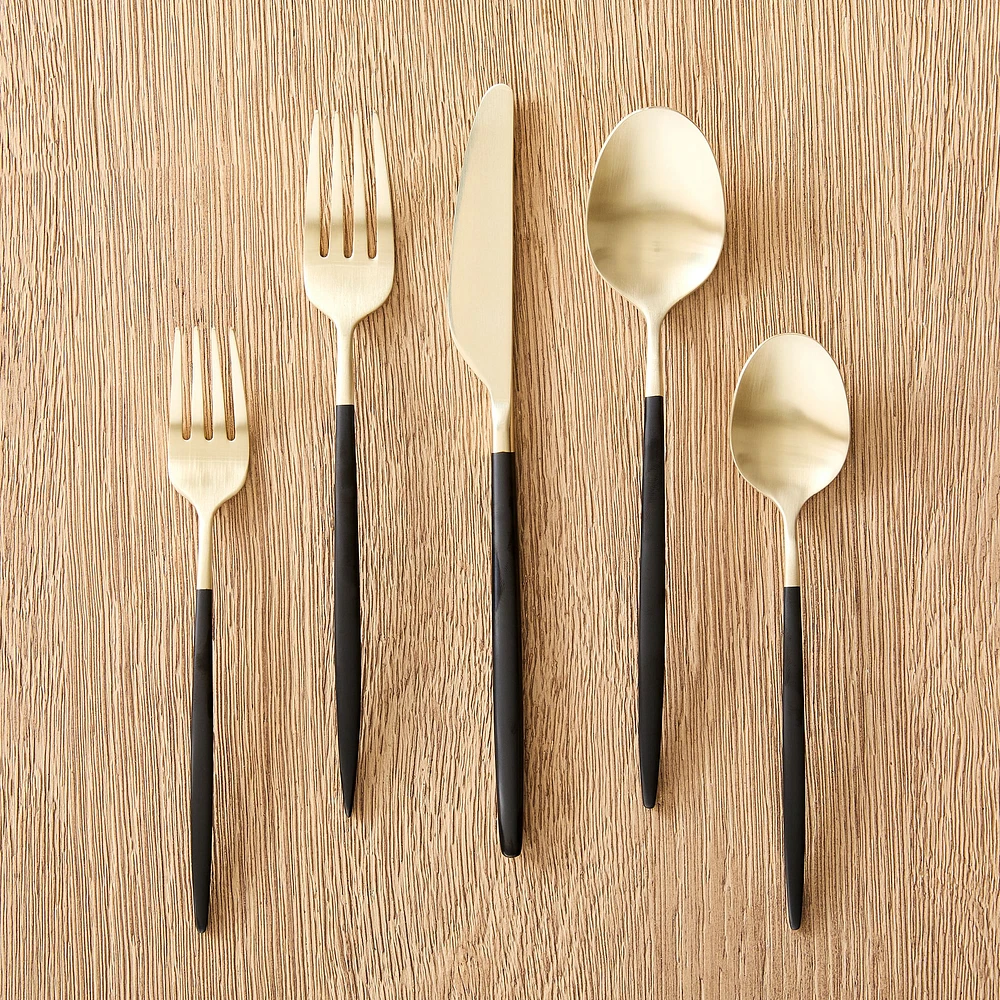 Gaze Satin Stainless Steel Flatware Sets | West Elm