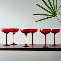 Estelle Colored Glass Champagne Coupe | West Elm