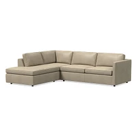 Harris Leather 2-Piece Bumper Chaise Sectional (106"–116") | West Elm