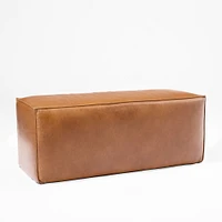 Leather Pouf | West Elm