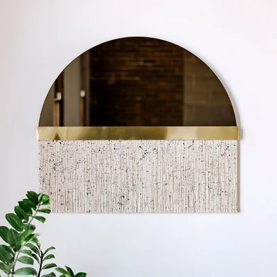 Candice Luter Fleck Half Circle Wall Mirror w/ Fringe | West Elm