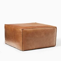 Leather Pouf | West Elm