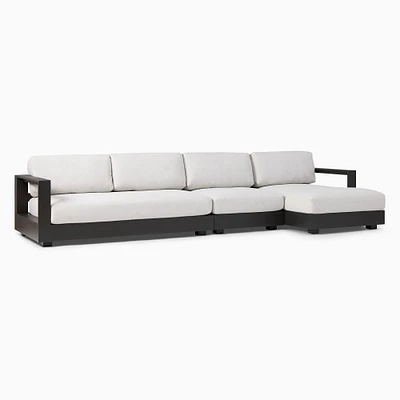 Telluride Aluminum Outdoor 3-Piece Chaise Sectional (148") | West Elm