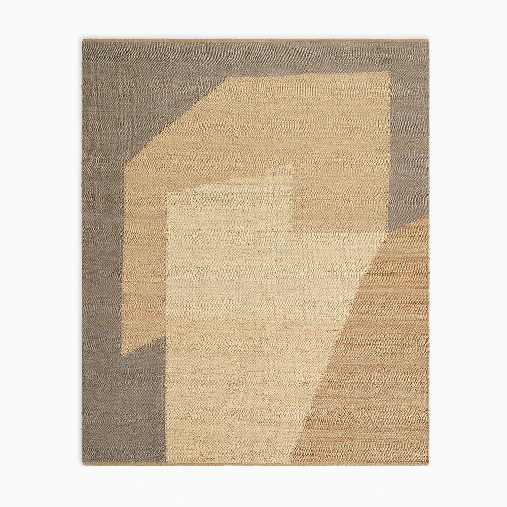 Angled Modern Form Jute Rug | West Elm