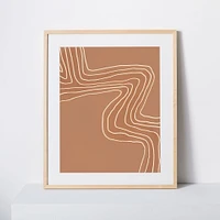 Élan Byrd Framed Print - Terracotta Wave | West Elm