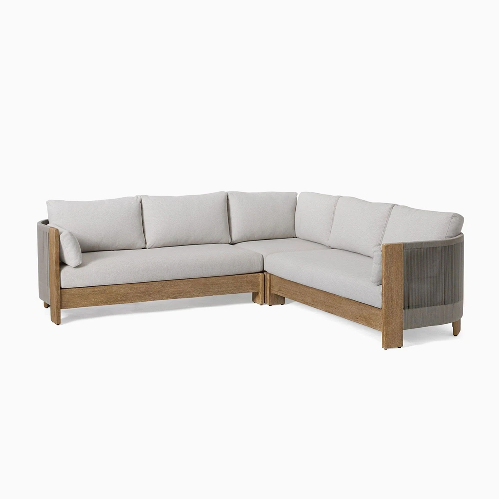 Porto Outdoor 3-Piece L-Shaped Sectional (100") | West Elm