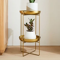 Spun Metal Plant Stand | West Elm