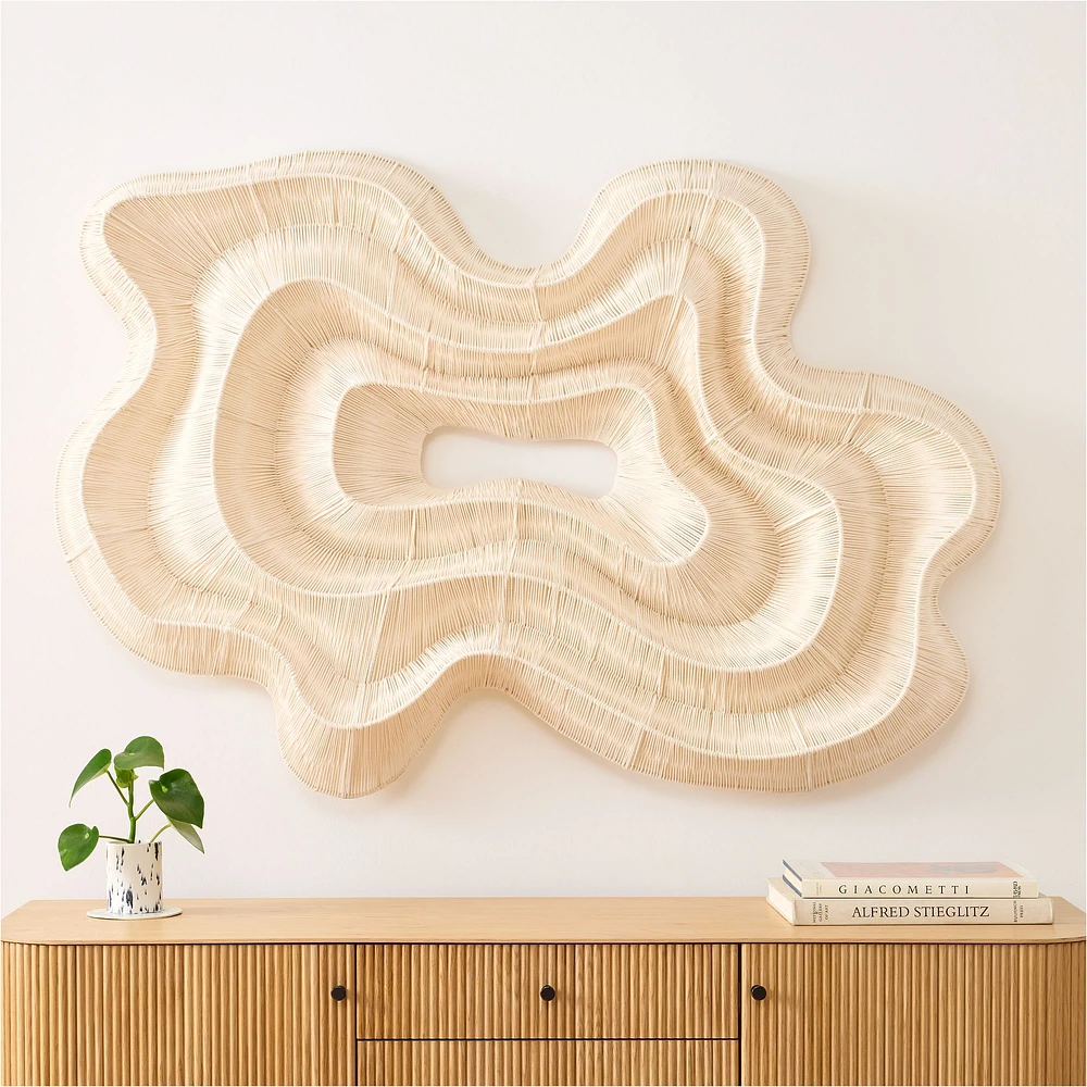 Geode Fiber Natural Dimensional Wall Art | West Elm