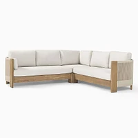 Porto Outdoor 3-Piece L-Shaped Sectional (100") | West Elm