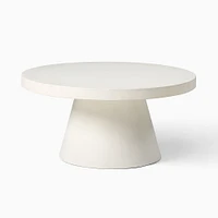 Concrete Pedestal Outdoor Round Coffee Table (32"–44") | West Elm