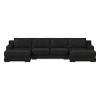 Dalton Leather 3-Piece U-Shaped Chaise Sectional (151") | West Elm