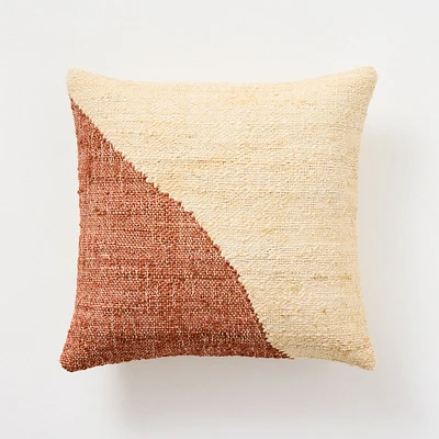 Colorblock Jute Pillow Cover | West Elm