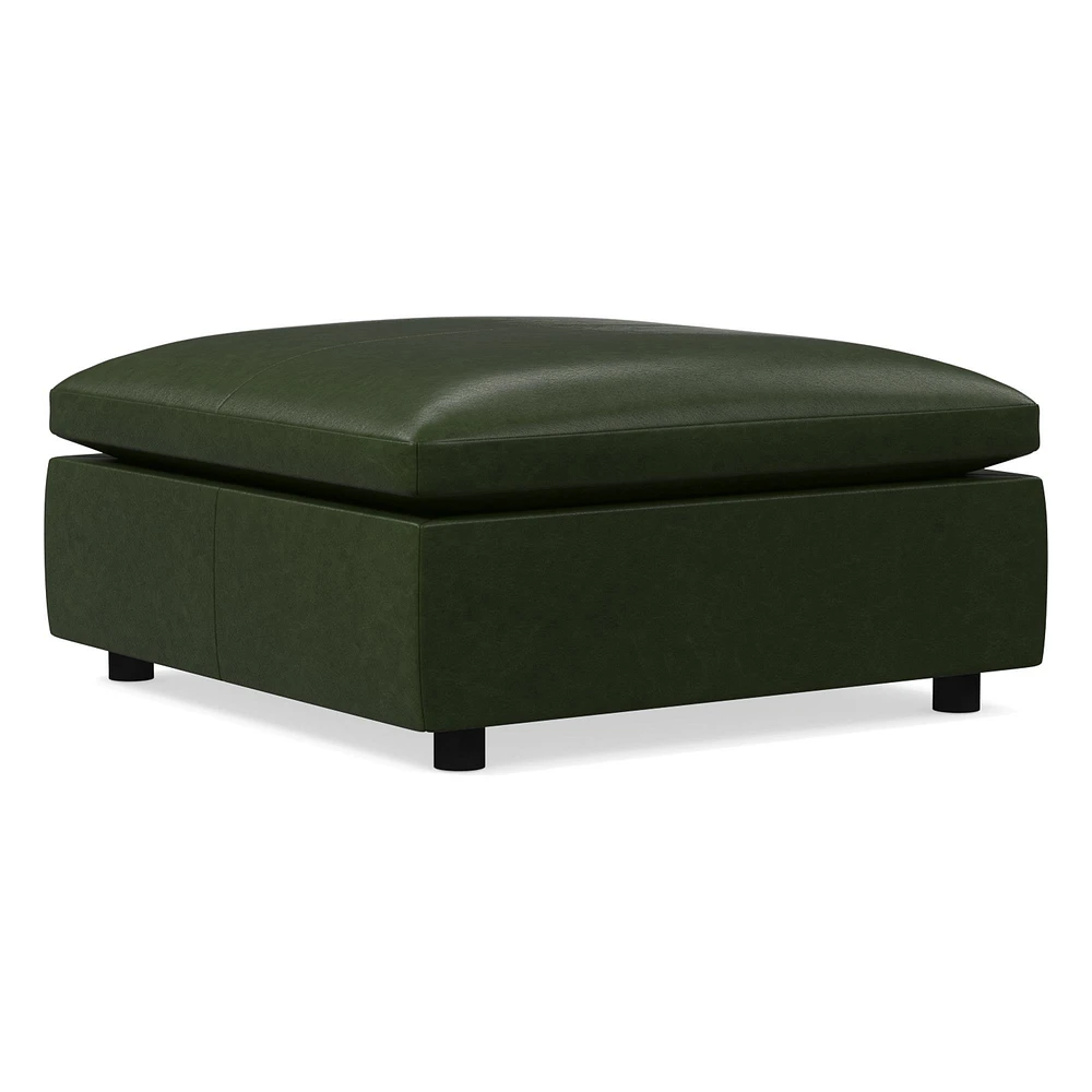 Marin Leather Ottoman | West Elm