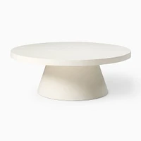 Concrete Pedestal Outdoor Round Coffee Table (32"–44") | West Elm