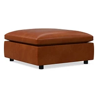 Marin Leather Ottoman | West Elm