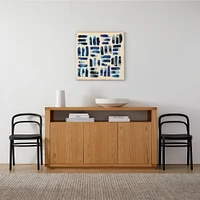 Blue Glass Grid I Framed Wall Art by Gold Rush | West Elm