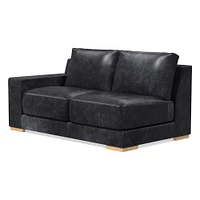 Build Your Own - Dalton Leather Sectional | West Elm