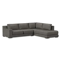 Dalton Leather 2-Piece Bumper Chaise Sectional (109"–119") | West Elm