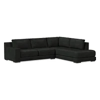 Dalton Leather 2-Piece Bumper Chaise Sectional (109"–119") | West Elm