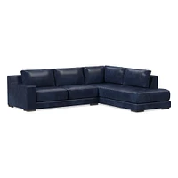 Dalton Leather 2-Piece Bumper Chaise Sectional (109"–119") | West Elm