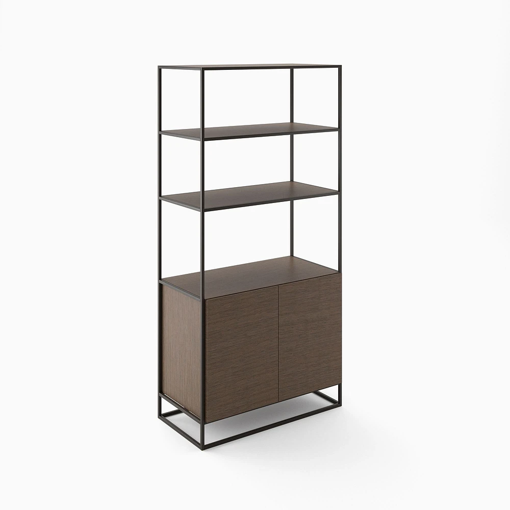 Greenpoint Tall Bookcase w/ Storage | West Elm