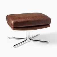 Kristoff Leather Swivel Ottoman | West Elm