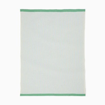 Contrast Ribbed Knit Baby Blanket | West Elm