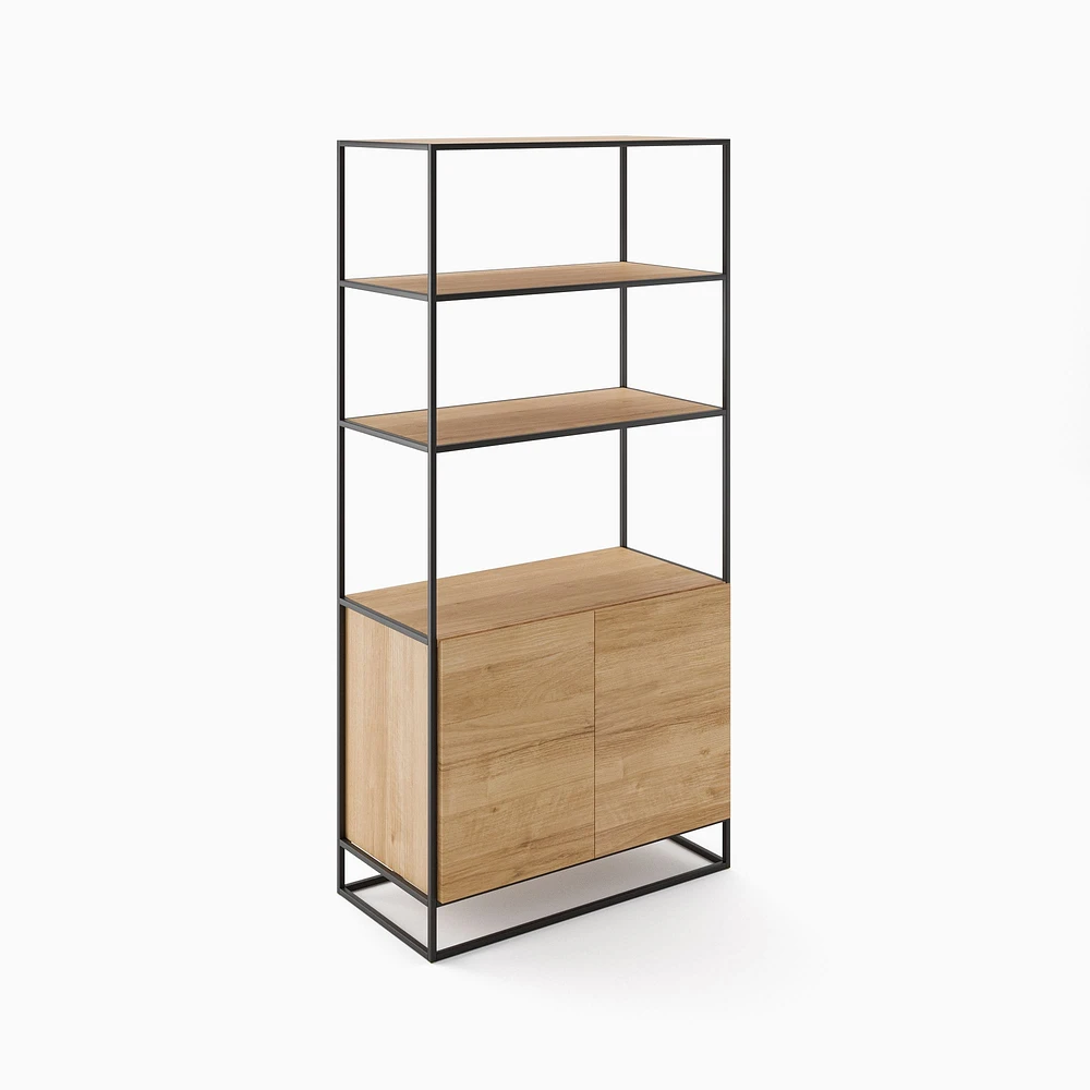 Greenpoint Tall Bookcase w/ Storage | West Elm