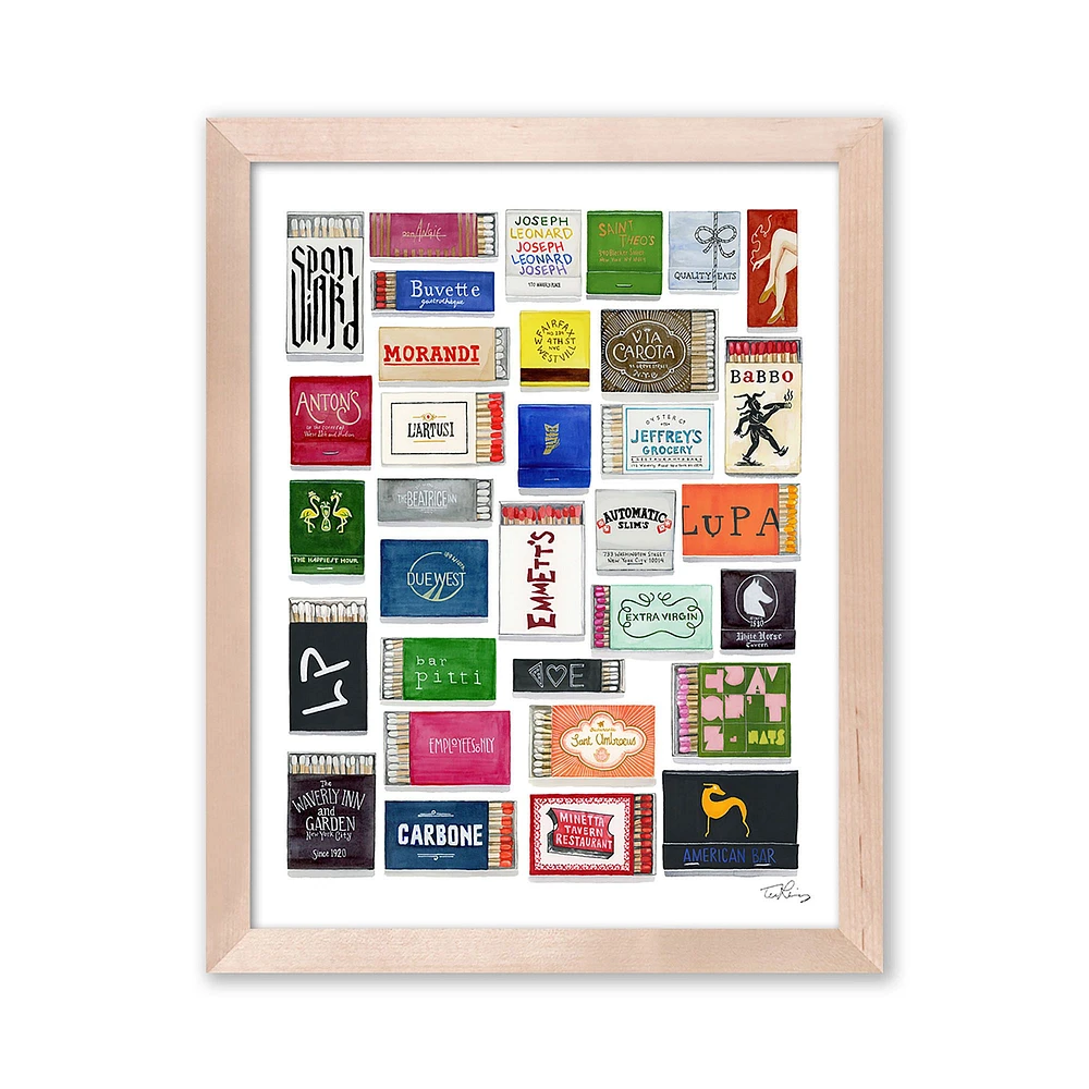 West Village Framed Matchbook Print by My Father's Daughter | Elm