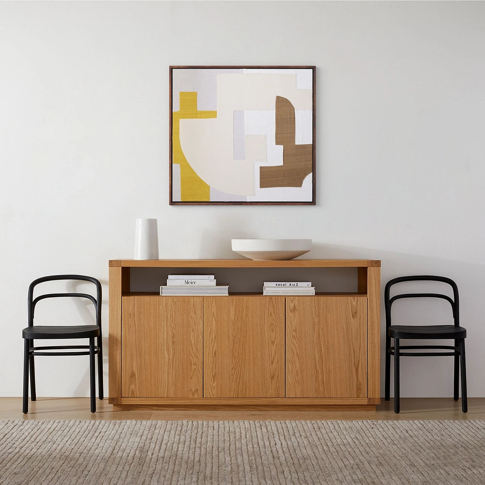 Pieced Fabric Framed Yellow Dimensional Wall Art | West Elm