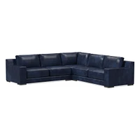 Dalton Leather 3-Piece L-Shaped Sectional (109"–119") | West Elm