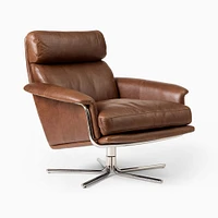 Kristoff Leather Swivel Chair | West Elm