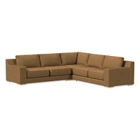 Dalton Leather 3-Piece L-Shaped Sectional (109"–119") | West Elm