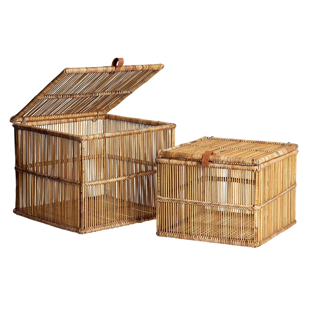 Irawaddy Rattan Baskets (Set of 2) | West Elm