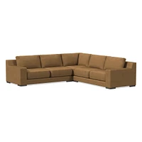 Dalton Leather 3-Piece L-Shaped Sectional (109"–119") | West Elm