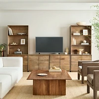 Anton Solid Wood Modular Media Set | West Elm