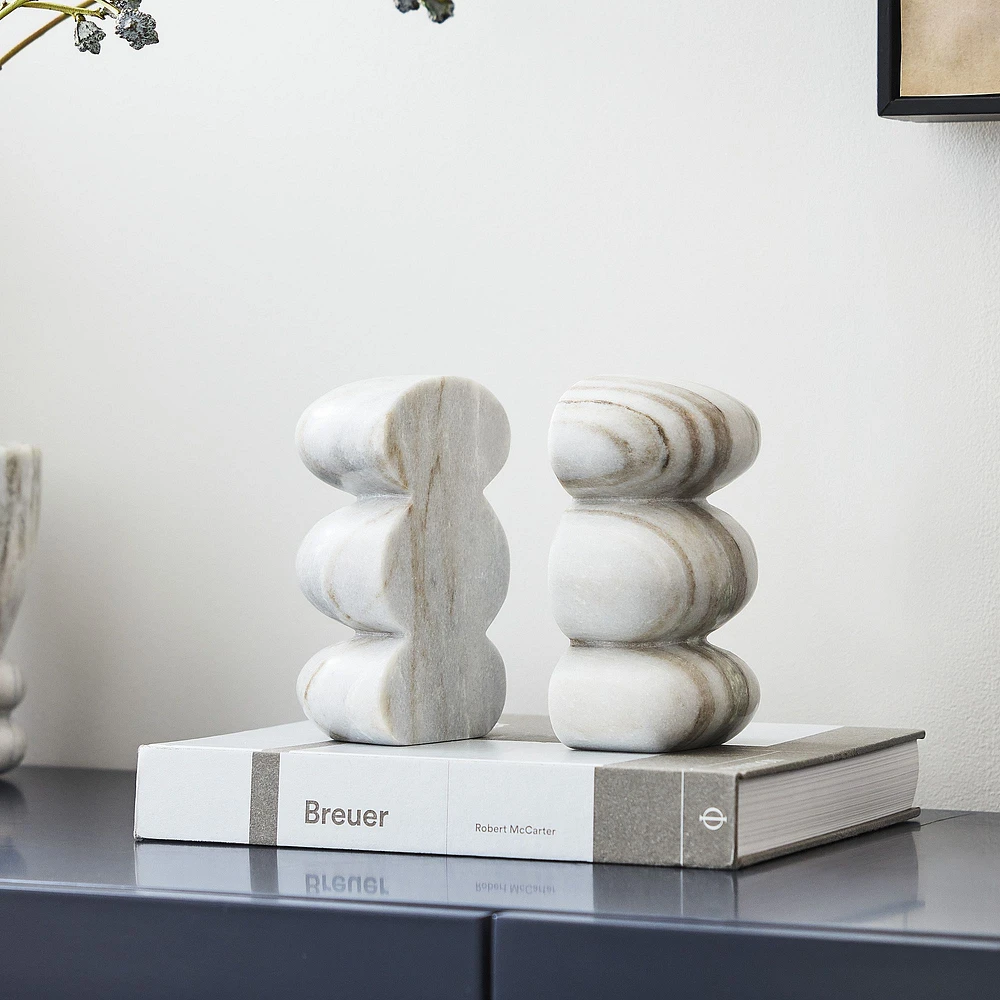 Kali Marble Bookends (Set of 2) | West Elm