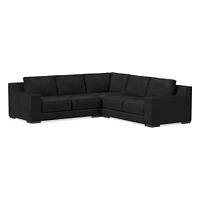 Dalton Leather 3-Piece L-Shaped Sectional (109"–119") | West Elm