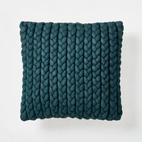 Braided Silk Pillow Cover & Throw Set | West Elm