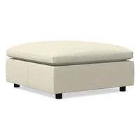 Marin Leather Ottoman | West Elm