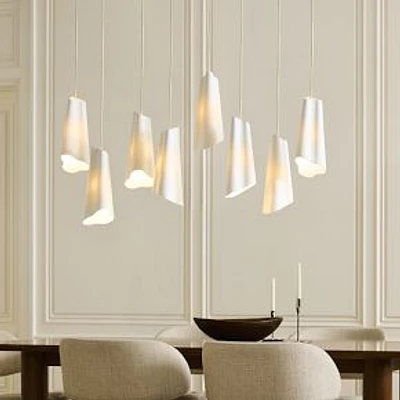 Sofia Linear Chandelier, Ivory