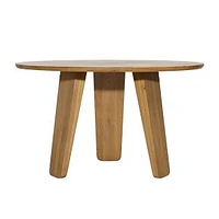 Eadaoin 51" Round Oak Wood Dining Table, Natural