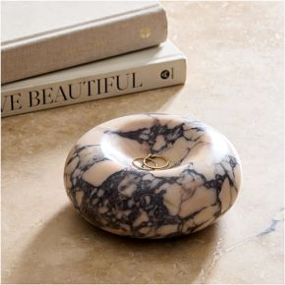 Marble Donut Trinket Tray, Small, Multi