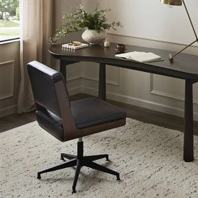 Dismas Armless Desk Chair, Sonoma Black