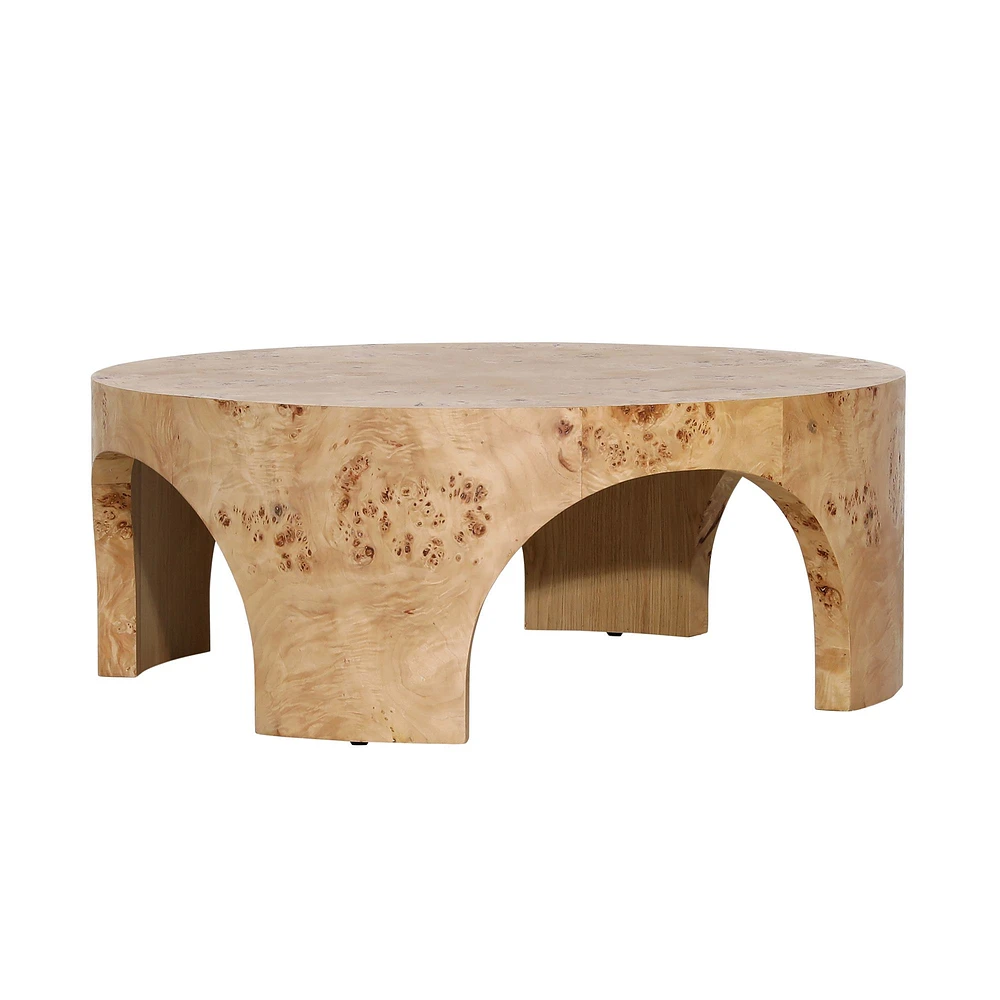 Xanthus Round Burl Coffee Table (39") | West Elm