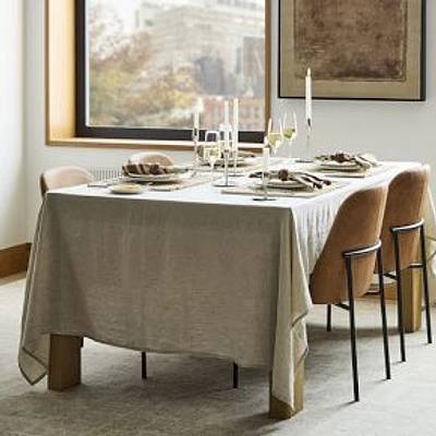 Euro Linen Tablecloth, Natural Flax