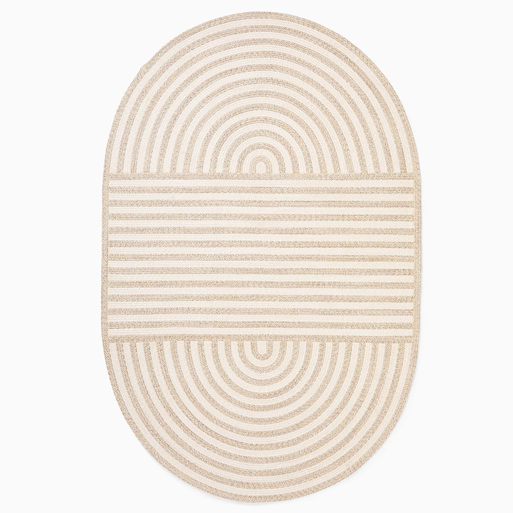 Striped Oblong Indoor/Outdoor Rug | West Elm